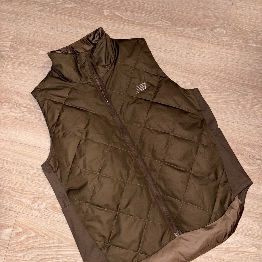 New Balance Brown Quilted Vest